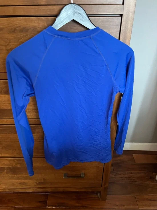 Body Glove Royal Blue Long Sleeve Rash Guard with White Hand Logo - Picture 5 of 5